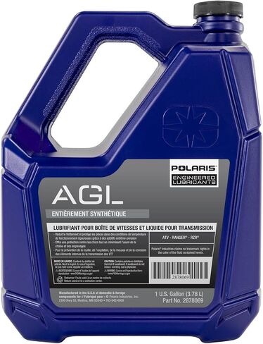 Polaris AGL Full Synthetic Automatic Gearcase Lubricant and Transmission Fluid for Off Road Vehicles With 4 Stroke Engine, 1 Gallon, Qty 1, for ATV UTV SxS Maintenance - 2878069 in Saudi Arabia