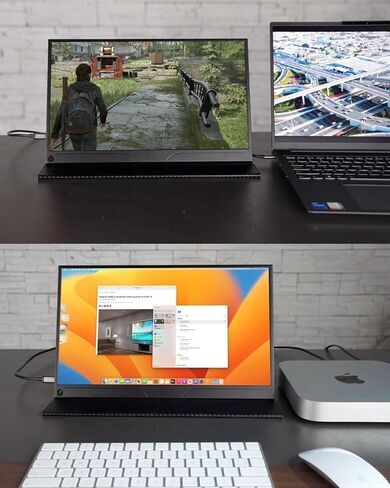 شاشة Intehill 4K المحمولة لأجهزة الكمبيوتر المحمول MacBook وMini PC شاشة كمبيوتر محمولة عالية الجودة مقاس 16 بوصة بدقة 3840x2400 ونسبة ذهبية U16NA in Kuwait