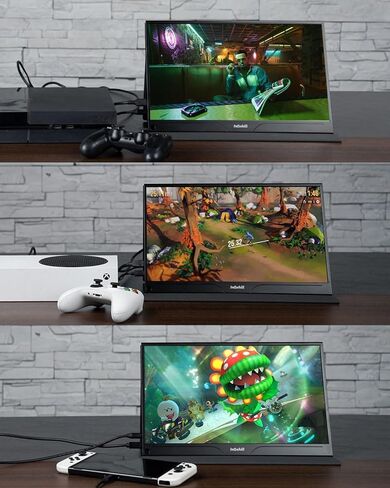 شاشة Intehill 4K المحمولة لأجهزة الكمبيوتر المحمول MacBook وMini PC شاشة كمبيوتر محمولة عالية الجودة مقاس 16 بوصة بدقة 3840x2400 ونسبة ذهبية U16NA in Kuwait