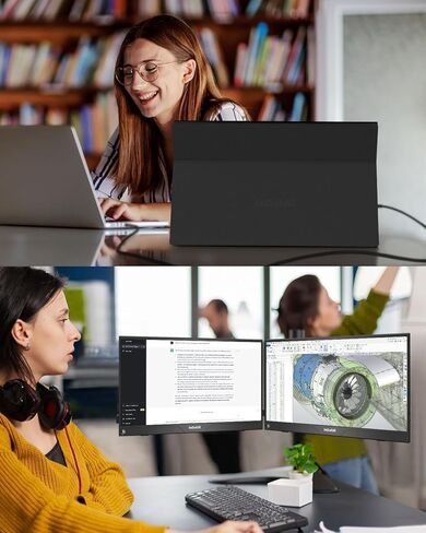 شاشة Intehill 4K المحمولة لأجهزة الكمبيوتر المحمول MacBook وMini PC شاشة كمبيوتر محمولة عالية الجودة مقاس 16 بوصة بدقة 3840x2400 ونسبة ذهبية U16NA in Kuwait