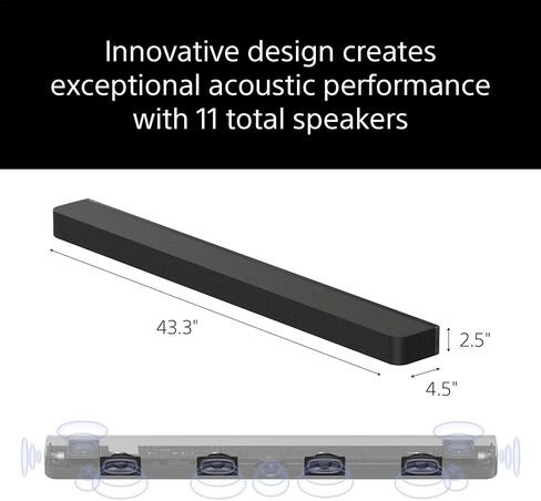 Sony BRAVIA Theater Bar 9 Sound Bar Surround Sound Home Theater with 13 Speakers, Dolby Atmos/DTS:X, 360 Spatial Sound Mapping, HDMI 2.1 and Supports Spotify Connect/Apple AirPlay (HT-A9000) in Saudi Arabia
