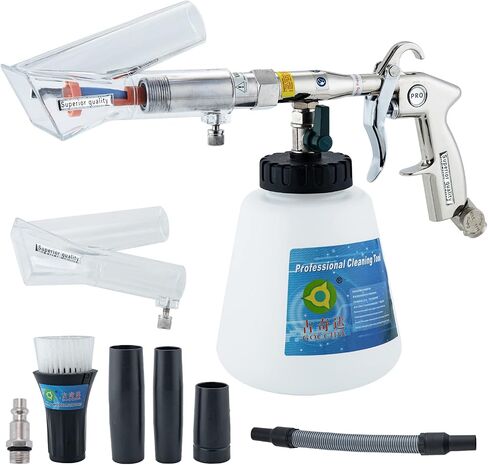 8 Car Cleaning Kit, Car Detailing Kit Cleaning Works with Air Compressor (Sponge Cloth + 5 x Brush Tips + Replacement Hose) 8 Parts Car Cleaning kit in Kuwait