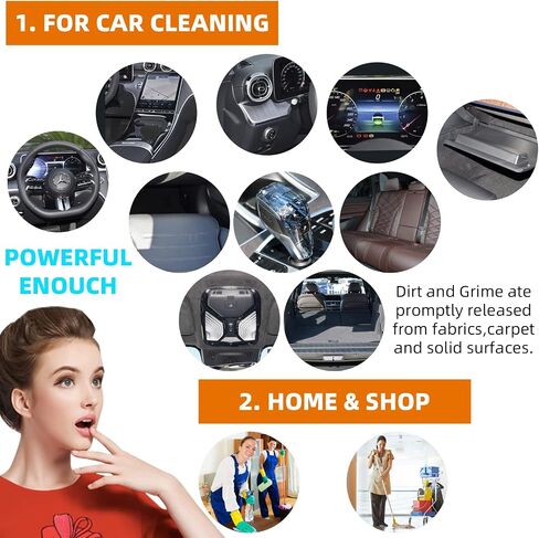 8 Car Cleaning Kit, Car Detailing Kit Cleaning Works with Air Compressor (Sponge Cloth + 5 x Brush Tips + Replacement Hose) 8 Parts Car Cleaning kit in Kuwait