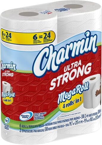 Charmin Ultra-Strong 2-Ply Toilet Paper, 297 Sheets Per Roll, Pack Of 6 Mega Rolls in Saudi Arabia