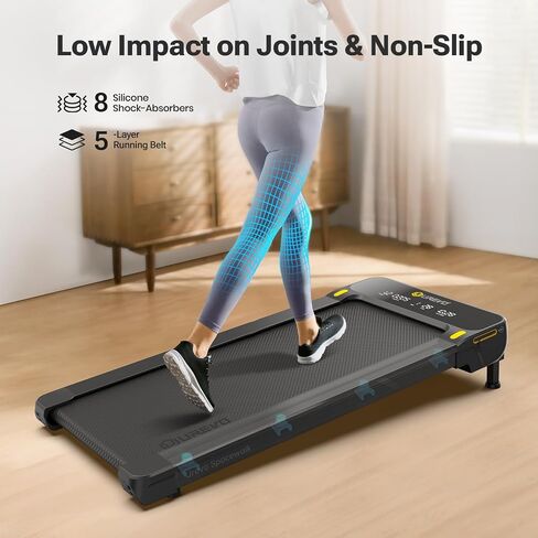 UREVO Walking Pad with Auto Incline, Max 9% 3 Stage Incline Under Desk Treadmill, 2.5HP Inclined Walking Treadmill for Home with Remote Control and LED Display in Kuwait