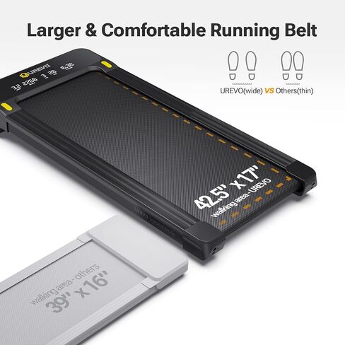 UREVO Walking Pad with Auto Incline, Max 9% 3 Stage Incline Under Desk Treadmill, 2.5HP Inclined Walking Treadmill for Home with Remote Control and LED Display in Kuwait