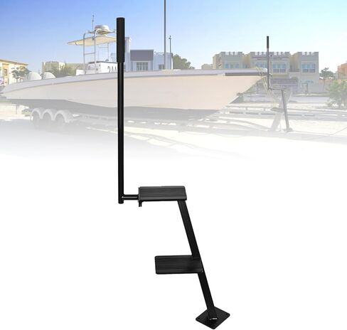 Boat Trailer Steps with Handle Heavy Duty 2 Steps Boat Boarding Steps Universal Fit Boat Trailer Tongue Steps Fit for Bass Boat Trailer Pontoon Boats in Kuwait