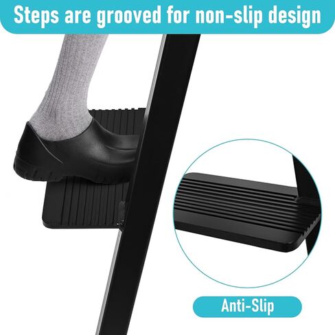 Boat Trailer Steps with Handle Heavy Duty 2 Steps Boat Boarding Steps Universal Fit Boat Trailer Tongue Steps Fit for Bass Boat Trailer Pontoon Boats in Kuwait