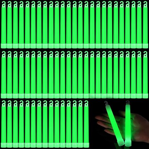 Sotiff 96 Pcs Bright 6 Inch Large Glow Sticks Bulk Emergency Glow in The Dark Sticks with 12 Hour Duration for Camping Hiking Outdoor Parties Activities Survival Storms (Red) in Saudi Arabia