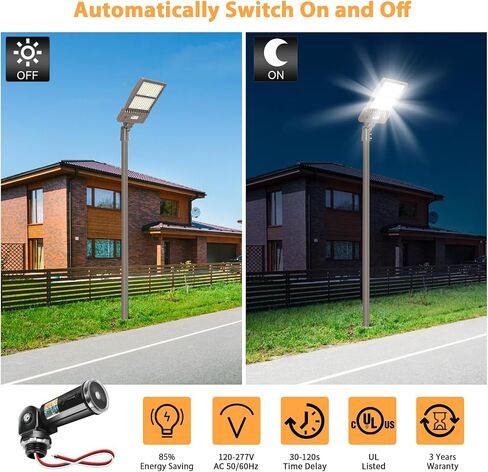 2 Pack Dusk to Dawn Photocell Sensor for Outdoor Lights, 120-277V Photoelectric Switch, UL Listed LED Light Sensor Hardwired, IP65 Waterproof Photo Cell for Most Outside Lighting Fixtures in Saudi Arabia