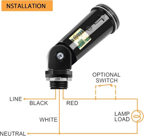 2 Pack Dusk to Dawn Photocell Sensor for Outdoor Lights, 120-277V Photoelectric Switch, UL Listed LED Light Sensor Hardwired, IP65 Waterproof Photo Cell for Most Outside Lighting Fixtures in Saudi Arabia