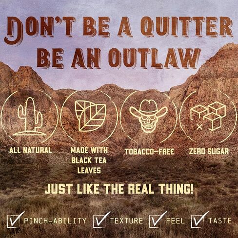 Outlaw Dark Wintergreen NiC-Safe™ Fat Cut - 3 Pack - Tobacco & Nicotine Free Chew in Saudi Arabia
