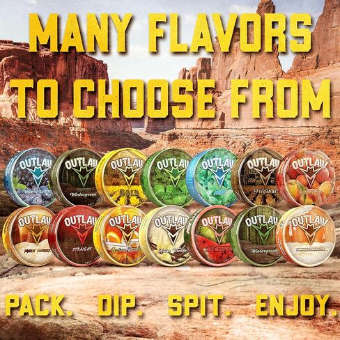 Outlaw Dark Wintergreen NiC-Safe™ Fat Cut - 3 Pack - Tobacco & Nicotine Free Chew in Kuwait