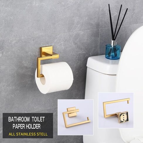 GERZ Bathroom Toilet Paper Holder SUS 304 Stainless Steel Matte Black Tissue Paper Roll Holder Wall Mount in Kuwait