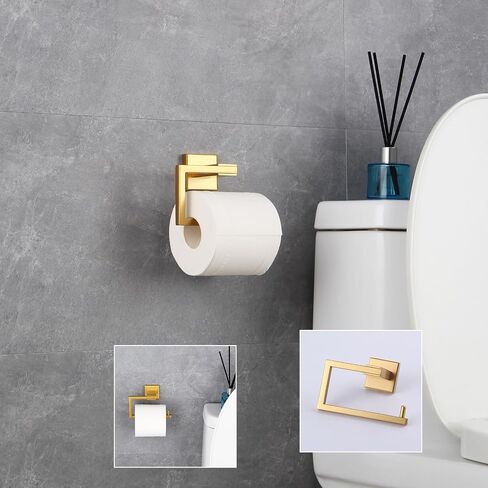 GERZ Bathroom Toilet Paper Holder SUS 304 Stainless Steel Matte Black Tissue Paper Roll Holder Wall Mount in Kuwait