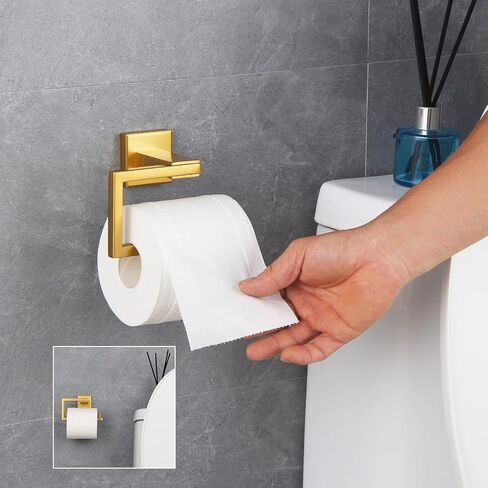 GERZ Bathroom Toilet Paper Holder SUS 304 Stainless Steel Matte Black Tissue Paper Roll Holder Wall Mount in Kuwait