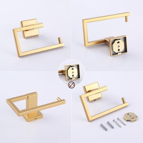 GERZ Bathroom Toilet Paper Holder SUS 304 Stainless Steel Matte Black Tissue Paper Roll Holder Wall Mount in Kuwait