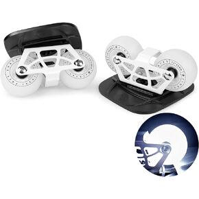 Freeskates with Metallic Surface, White Flashing Wheels, Dual Axle Distance Support, Suitable for Both Adults and Children's Roller Skating and Inline Skating ShoesDrift Board