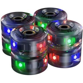 عجلات تزلج بديلة من Angels - 58 × 38 مم، عجلات تزلج رباعية صلابة 85A مع محمل مثبت - مناسبة للتزلج على الجليد، والتزلج على الجليد، والاستخدام الداخلي والخارجي - 8 عبوات in Kuwait