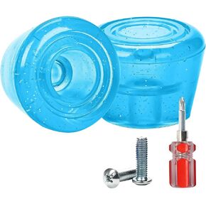 Nezylaf 2 Pcs Roller Skate Toe Stoppers Brake Block Shoes Holder with Screw Arbor with Nuts Mini Wrench, Double-Row Roller Skating Brake Jam Plugs