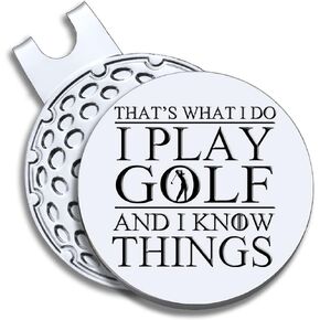 GEYGIE I Do Play Golf Ball Marker مع مشبك قبعة مغناطيسي، هدية مضحكة للجولف للرجال والنساء