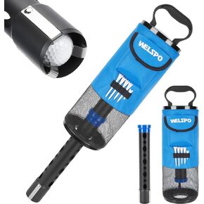 Golf Ball Retriever, Shag Bag - Durable Aluminum Alloy Tube, Large Capacity Hold up to 70 Balls, Portable Detachable Design for Golf Practice