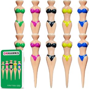 ONHAWKS-Bikini Golf Tees هدية فريدة وممتعة للاعبي الجولف للرجال، حامل ممتع لفتاة الجولف المثيرة للسيدات، تي شيرت جولف بلاستيكي غير قابل للكسر تقريبًا، هدية مبتكرة لحفلات البكالوريوس للرجال ولاعبي الجولف. in Kuwait