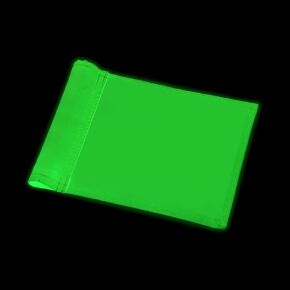 KINGTOP Fluorescent Glow Golf Flag Double Sided, Glow-in-the-dark Putting Green Flags for Yard, Novelty Backyard Light Storage Target Flag with Tube Insert, Mini Pin Flag Measure 8" by 6", 4-Pack