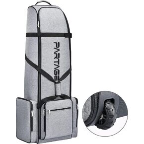 Partage Golf Travel Bag with Wheels,Golf Travel Case for Airlines -Black