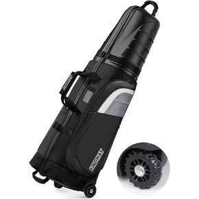 Findway Golf Travel Bags for Airlines with Wheels and ABS Hard Case Top, Protect Your Clubs, Waterproof 1680D Oxford Fabric and Oversize Tank Wheels, Lightweight and Easy to Maneuver