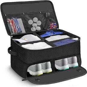 منظم صندوق الجولف من VOPHIA مكون من طبقتين مع حجرة منفصلة لزوجين من الأحذية لتخزين الكرة وخزانة الجولف المقاومة للماء لتخزين ملحقات الجولف وحقيبة سفر الجولف القابلة للطي والطي in Kuwait