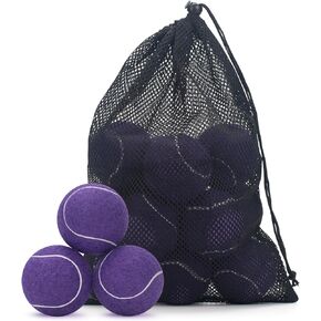 SUNEZLGO 12 Pack Tennis Balls, Advanced Pressure Training Tennis Balls Practice Balls, Tennis Balls for Dogs, Thickened Tennis with Mesh Bag for Transport, Beginner Exercise Ball, Durable High Elastic