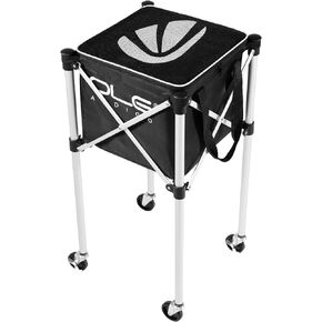 Tennis Ball Hopper 160 Balls Tennis Ball Basket with Storage Bag Lightweight Tennis Balls Hopper with Detachable Tennis Bag,Smooth Rolling Tennis Ball Cart,Tennis Ball Machine for Practice