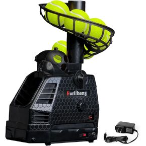 Furlihong 680BH 2 in 1 Baseball & Tennis Ball Launcher Machine, Adjustable Launching Angle, Speed and Interval, Auto Swing Function, Powered by Battery or AC Adapter, Ball Holder Extendable, for Kids