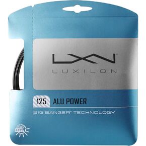 WILSON Luxilon ALU Power Black 125 Tennis String - Set, Black