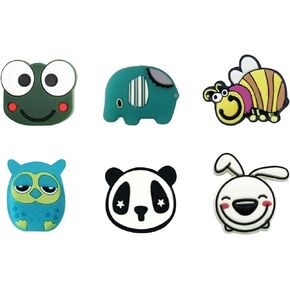 Tennis Racket Dampeners, Tennis Racket Shock Absorber, Cute Pattern Tennis Accessories (6 pcs Cute Animal Pattern)