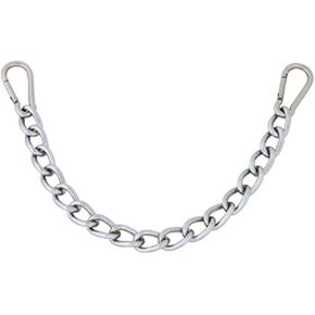 HILASON 9-1/2" Western Easy Clip Curb Bit Chain Heavy Duty Chrome Steel W/snap | Curb Chain | Horse Chin Chain | Curb Chain for Horse Bits | Steel Chain Heavy Duty for Horses