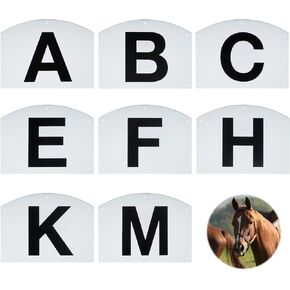 8pcs Dressage Letters Wall Mount Dressage Arena Markers for Equestrian Athletes and Events Includes A, B, C, E, H, K, F, M Dressage Arena Letter, White