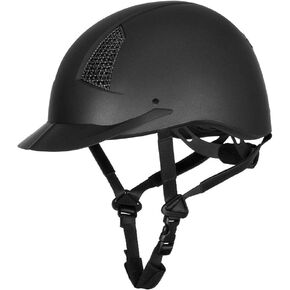 TuffRider Starter Equestrian Horse Riding Helmet with Carbon Fiber Print Grill