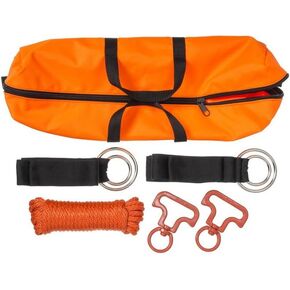 Tough 1 Two Horse No-Knot Picket Line Kit Black/Orange