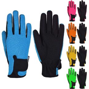 Kids Horse Riding Gloves Children Equestrian Kids Gloves Child Horseback Bike Gardening Boys & Girls Mittens Pony Youth Outdoor Mitts