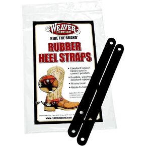 Black Rubber Spur Keeper Heel Straps