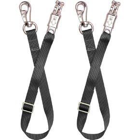 Adjustable Trailer Tie （2 Pack）-Horse Trailer Nylon Strap Tie，Adjusted from 25 to 37"