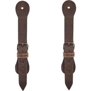Hide & Drink, Set of 2 Single Spur Straps for Cowboy, Men and Women's Boots Equipment, Rodeo, Equestrian, Full Grain Leather, Handmade Western Accessories