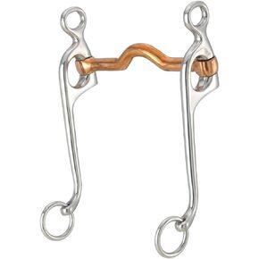 Tough 1 Kelly Silver Star Stainless Steel Swivel Cheek Copper Low Port Mouth Bit, Other, 5