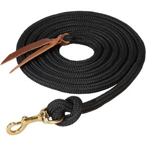Weaver Leather Poly Cowboy Lead with Snap, 5/8" x 10', Black