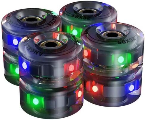 عجلات تزلج بديلة من Angels - 58 × 38 مم، عجلات تزلج رباعية صلابة 85A مع محمل مثبت - مناسبة للتزلج على الجليد، والتزلج على الجليد، والاستخدام الداخلي والخارجي - 8 عبوات in Kuwait