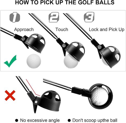 Golf Ball Retriever,Golf Ball Tool for Water Telescopic,6.5 Ft Stainless Extendable Picker Upper,Accessories for Men in Saudi Arabia