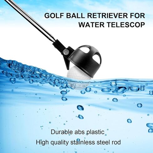Golf Ball Retriever,Golf Ball Tool for Water Telescopic,6.5 Ft Stainless Extendable Picker Upper,Accessories for Men in Saudi Arabia