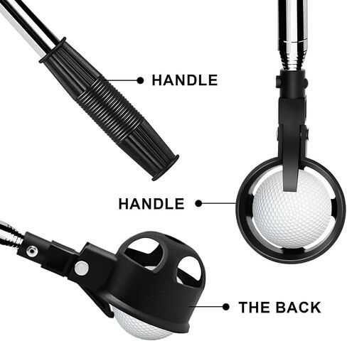 Golf Ball Retriever,Golf Ball Tool for Water Telescopic,6.5 Ft Stainless Extendable Picker Upper,Accessories for Men in Saudi Arabia